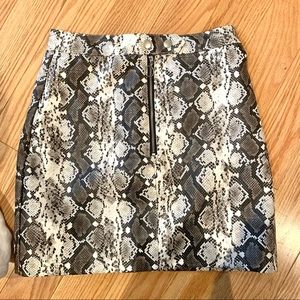 Snake print skirt